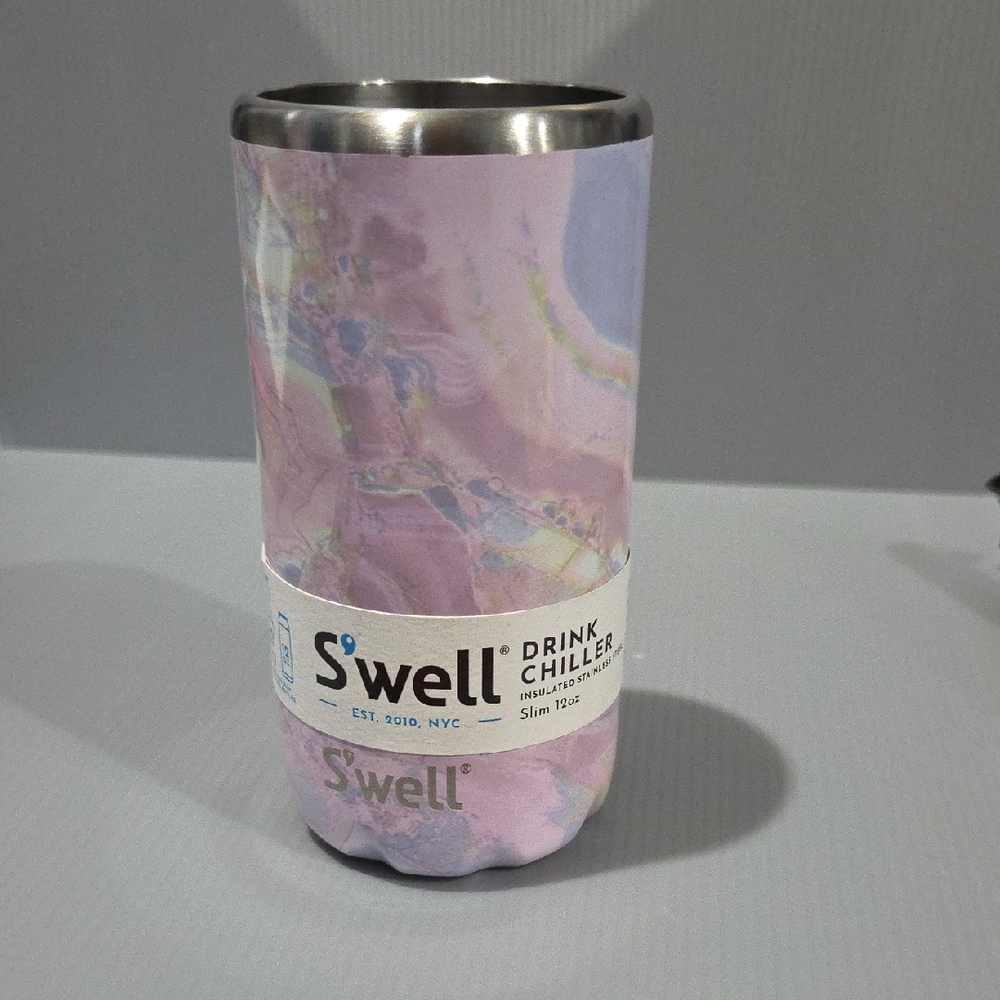 S'well Geode Rose 12oz Slim Drink Chiller